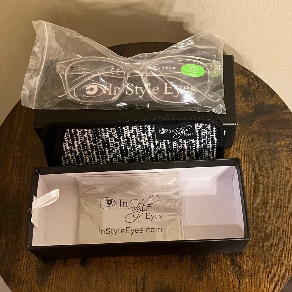 Transparent Reading Glasses +2.25 - Clear Frame